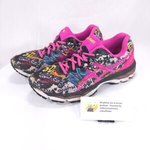 Asics Gel Nimbus 17 Athletic Running Shoe Womens Size 9.5 T5M8N Black Pink